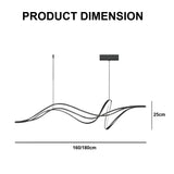 BAMDECOR A203 1.6m Modern minimalist pendant lights for home decoration ceiling pendant light - Top-Down View