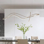 BAMDECOR A203 1.6m Modern Minimalist pendant lights for home decoration ceiling pendant light (Gold)