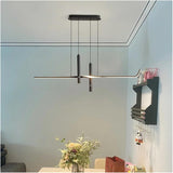 BAMDECOR A206 Modern Black Scandinavian Pendant Light Table Dining Room Living Room Pendant Lighting 1.2 Meters - Top-Down View