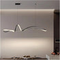 BAMDECOR A210 Modern LED Linear Pendant Lights with Dimmable LED and Adjustable Hanging Length 150cm -Black