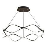 BAMDECOR A212/1 Black Modern Wavy Art Aluminum Light Fixture for Living Room Bedroom Indoor Decor - 45-Degree Angle