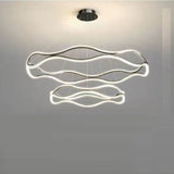 BAMDECOR A212/2 Modern Wavy Art Aluminum Light Fixture for Living Room Bedroom Indoor Decor - Front View