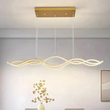 BAMDECOR A2569 1.5m Antizer Nordic Minimalist Wave Long Pendant Light (Gold)