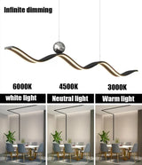 BAMDECOR A2575 Modern Design Linear LED Ceiling Light for Dining Room Office Kitchen Living Room (Black)BAMDECOR A2575 Modern Design Linear LED Ceiling Light for Dining Room Office Kitchen Living Room (Black) - 45-Degree Angle