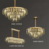 BAMDECOR C3345 Modern Luxury Crystal-leaf Chandelier LED Fashion Creativity Pendant Ceiling Lights(60cm-Gold) - Top-Down View