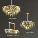 BAMDECOR C3345/OVAL1.2 Modern French Home Decor Luxury Crystal-leaf Chandelier LED Fashion Creativity Pendant Ceiling Lights(120cm-Gold) - 45-Degree Angle