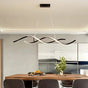 BAMDECOR A24122 Modern Minimalist Black Pendant Light Adjustable LED Chandelier for Dining Room and Bar
