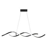 BAMDECOR A24122 Modern Minimalist Black Pendant Light Adjustable LED Chandelier for Dining Room and Bar