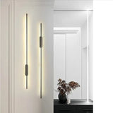 BAMDECOR Modern Minimalist Wall Light Long Tube LED Black Bedside Sconces Wall Lights with with Acrylic Shade, Wall Mounted Deco Lamp for Living Room