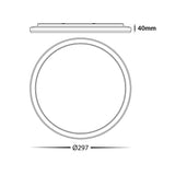 BAMDECOR Ultra-thin 25W Tri-colour Flush Round LED Oyster Light Ceiling LED Light SAA/RCM - Front View