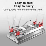 BBQ Grill Barbecue Set Charcoal Kabob Stove Portable Foldable Camping Picnic - 45-Degree Angle