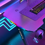 120cm New Arrive Computer Table Z Shaped Gaming Desk With RGB Led Lights Gaming Tables - Extra Image