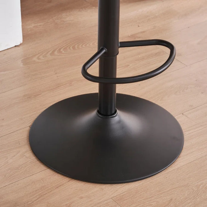 SERENITà AVO Green Modern Height Adjustable Swivel Bar Stools Upholstered Leather Barstool Kitchen I