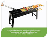 Foldable Portable BBQ Charcoal Grill Barbecue Camping Hibachi Picnic small - Top-Down View