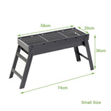 Foldable Portable BBQ Charcoal Grill Barbecue Camping Hibachi Picnic small - Extra Image