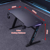 120cm RGB Gaming Desk Desktop PC Computer Desks Desktop Racing Table Office Laptop Home AU - Side View