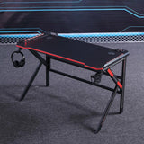 Gaming Desk Desktop PC Computer Desks Desktop Racing Table Office Laptop Home K-Shaped Legs Black 120cm - 45-Degree Angle