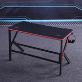 Gaming Desk Desktop PC Computer Desks Desktop Racing Table Office Laptop Home K-Shaped Legs Black 120cm - Front View