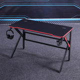 Gaming Desk Desktop PC Computer Desks Desktop Racing Table Office Laptop Home K-Shaped Legs Black 120cm - Top-Down View