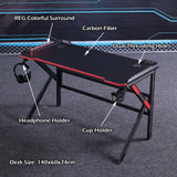 Gaming Desk Desktop PC Computer Desks Desktop Racing Table Office Laptop Home K-Shaped Legs Black 120cm - Extra Image