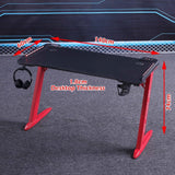 140cm RGB Gaming Desk Desktop PC Computer Desks Desktop Racing Table Office Laptop Home AU - Close-Up Angle