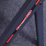 140cm RGB Gaming Desk Home Office Carbon Fiber Led Lights Game Racer Computer PC Table Y-Shaped Black - Extra Image