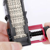 Price Tag Gun Labeller Pricing with 2 Rolls Labels and Inks Roller Machine Kit Red - Top-Down View