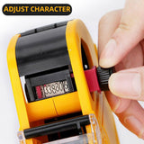 Price Tag Gun Labeller Pricing with 2 Rolls Labels and Inks Roller Machine Kit Yellow - Side View