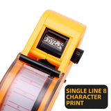 Price Tag Gun Labeller Pricing with 2 Rolls Labels and Inks Roller Machine Kit Yellow - Low Angle