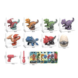 Disassemble Blocks Jurassic Dinosaurs Building Blocks Toys Battery Drill Tyrannosaurus Rex Wyvern Velociraptor Stegosaurus 5 - Rear View