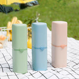 Portable Toothbrush Holder Tooth Mug Toothpaste Cup Bath Travel Box Accessories Set Blue - Side View