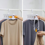 Magic Hanger Space Saving Multifunctional Clothes Coat Hanger Dryer Laundry Drying Rack Airer Clothes Horse White - 45-Degree Angle
