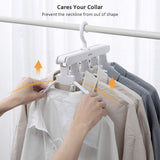 Magic Hanger Space Saving Multifunctional Clothes Coat Hanger Dryer Laundry Drying Rack Airer Clothes Horse White - Close-Up Angle