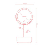 Ecoco Smart LED Light Cosmetic Makeup Mirror USB Touch Screen Home Desk Vanity 360? Pink
