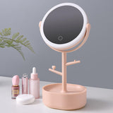 Ecoco Smart LED Light Cosmetic Makeup Mirror USB Touch Screen Home Desk Vanity 360? Pink - Extra Image