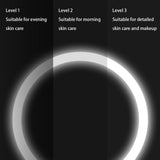 Ecoco Smart LED Light Cosmetic Makeup Mirror USB Touch Screen Home Desk Vanity 360° White - Close-Up Angle