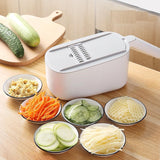 Ecoco Vegetable Chopper Spiralizer Vegetable Slicer Dicer Onion Food Cutter Home Use Grey - Side View