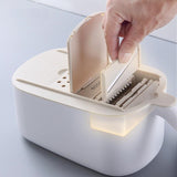 Ecoco Vegetable Chopper Spiralizer Vegetable Slicer Dicer Onion Food Cutter Home Use Grey - Rear View