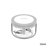 Ecoco 3 Sizes Cutter Set Easy Chopper Mincer Mixer Slicer Dicer Blender Shredder For Onion Garlic Grey - Extra Image