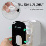 Ecoco Wall mount auto ands Free Toothpaste Dispenser Automatic Toothpaste Squeezer Bathroom Toothpaste Holder Black - Extra Image