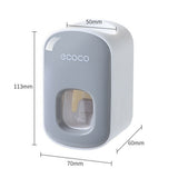 Ecoco Wall mount auto ands Free Toothpaste Dispenser Automatic Toothpaste Squeezer Bathroom Toothpas