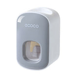 Ecoco Wall mount auto ands Free Toothpaste Dispenser Automatic Toothpaste Squeezer Bathroom Toothpaste Holder Black - Extra Image
