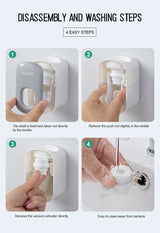 Ecoco Wall mount auto ands Free Toothpaste Dispenser Automatic Toothpaste Squeezer Bathroom Toothpas