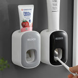 Ecoco Wall mount auto ands Free Toothpaste Dispenser Automatic Toothpaste Squeezer Bathroom Toothpaste Holder Grey - 45-Degree Angle