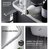 Bathroom Shelves Organizer Wall Mount Home Towel shelf Shampoo Rack With Towel Bar Storage Rack Bathroom Accessories 2xTape Only - Low Angle