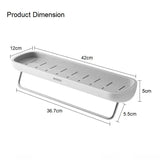 Bathroom Shelves Organizer Wall Mount Home Towel shelf Shampoo Rack With Towel Bar Storage Rack Bathroom Accessories Black