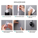 Ecoco Silicone Water Drop Toilet Brush Holder Set Wall-Mounted Cleaning Brush Tool Grey - Extra Image