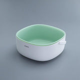 Ecoco Double Drain Basket Bowl Washing Kitchen Strainer Noodles Vegetables Fruit Sink Supplies Blue - Low Angle