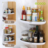 Ecoco Bathroom Corner Shower Shelf Corner Shower Caddy Shower Storage Organizer Wall Mounted for Bathroom, Kitchen, Toilet Black - Side View