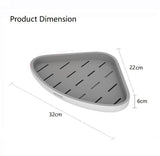 Ecoco Bathroom Corner Shower Shelf Corner Shower Caddy Shower Storage Organizer Wall Mounted for Bathroom, Kitchen, Toilet Black - Close-Up Angle